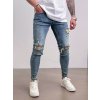 Modrá skinny fit džíny HELLFIRE (Veľkosť 38)