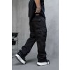 Čierne cargo fit kalhoty – KAI (Veľkosť XL)