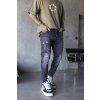 Sivé Slim fit rifle GRANITE (Veľkosť 38)