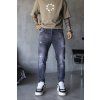Sivé Slim fit rifle GRANITE (Veľkosť 38)