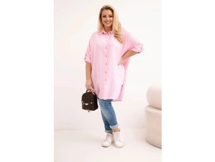 Plussize košile růžová
