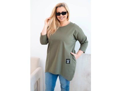 Plussize blůza khaki