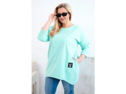 Plussize halenka mátová