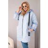 Plussize prošívaná bunda modrá