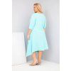 Plussize šaty s asymetrickým lemem mint