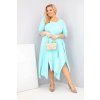 Plussize šaty s asymetrickým lemem mint