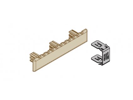 Koncová krytka + svorka - odstín 502 Lékořice