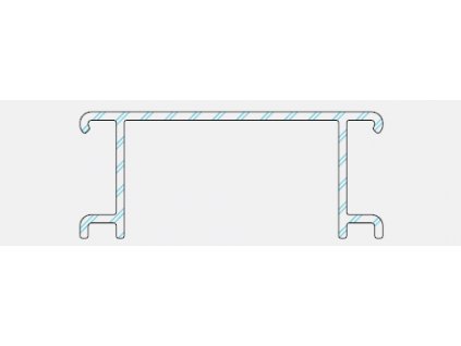 Ventilační mřížka k terasovému profilu basic P 9555 - 2x6m - odstín 12 černá