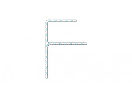 Počáteční a koncový hliníkový profil F, 40x57 mm - 6m - odstín 65 elox