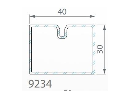 Montážní profil ALU, 30 x 40 mm - 6 m