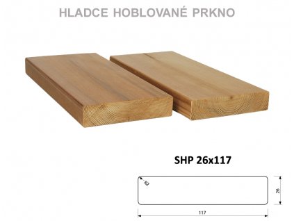 Hladké prkno, SHP 26x117 mm