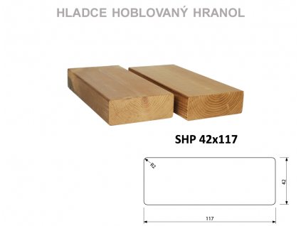 Hladce hoblovaný hranol SHP 42x117 mm
