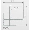 Univerzální rohový vnitřní/venkovní profil, ALU, 50 x 50 mm - 3 m