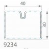 Montážní profil ALU, 30 x 40 mm - 6 m