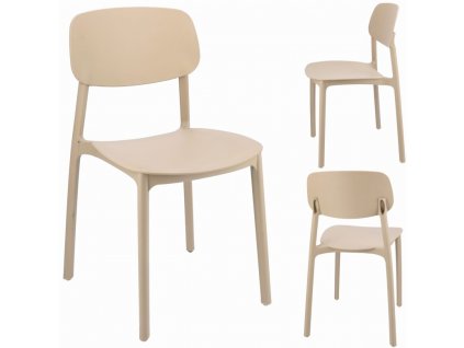 Plastová židle Stylo LARA - béžová