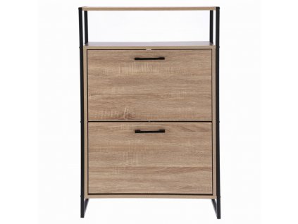 Botník výklopný v loftovém stylu LOFT Stylo SD-3430 102 x 64 x 24 cm - dřevěná barva