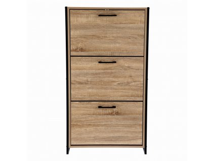 Botník výklopný v loftovém stylu Stylo LOFT SD-3428 115 x 64 x 24 cm - dřevěná barva