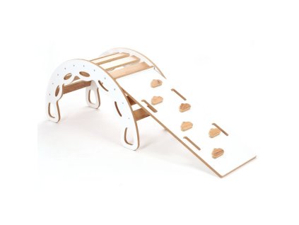 Montessori Duhová houpačka KIDSWOOD XL - bílý