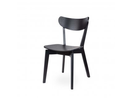 Dřevěná židle RUBBO - černá
