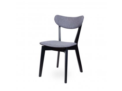 Jídelní čalouněná židle RUBBO/ Roxby - šedá/černá