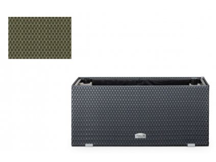 Samozavlažovací ratanový truhlík RattanArt 95x30x43 RD12 zelený