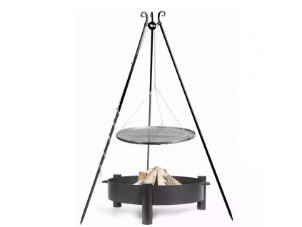 zestaw palenisko haiti 60 cm trojnog 180 cm ruszt stal czarna 50 cm cookking