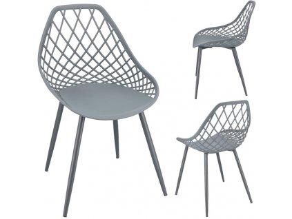 Jídelní židle ARANDA plastová šedá