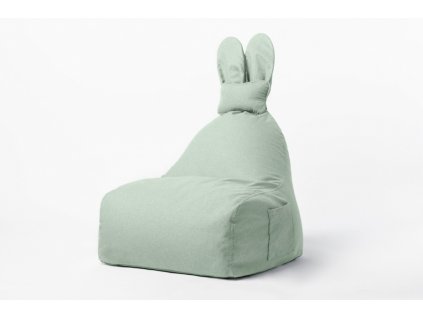 Uszata pufa siedzisko z oparciem Funny Bunny Zielona [457] 1200