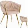 Jídelní židle se zlatými nohami MOLTO - béžová