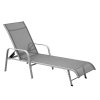 Zahradní skládací lehátko Stylo SD-54826 – polohovací (5 poloh) - šedá