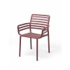 Židle s područkami NARDI DOGA - marsala/ červená