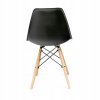 Skandinávská plastová jídelní židle EVA - černá