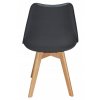 Skandinávská plastová jídelní židle, eko kůže Stylo OSLO - černá
