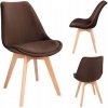 Jídelní čalouněná židle Stylo BARI - hnědá