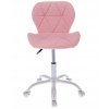 Otočná židle, eko kůže Stylo ENDO - růžová/bílý