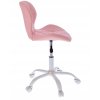 Otočná židle, eko kůže Stylo ENDO - růžová/bílý