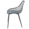 Jídelní židle ARANDA plastová šedá