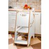 Učící věž Kitchen helper Montessori KIDSWOOD Moon - bílý