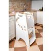Učící věž Kitchen helper Montessori KIDSWOOD Moon - bílý