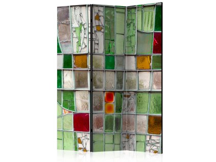 Paraván - Smaragdové vitráže