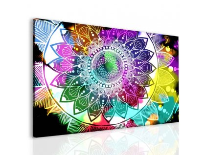 Obraz barevná mandala (Velikost 150x100 cm)