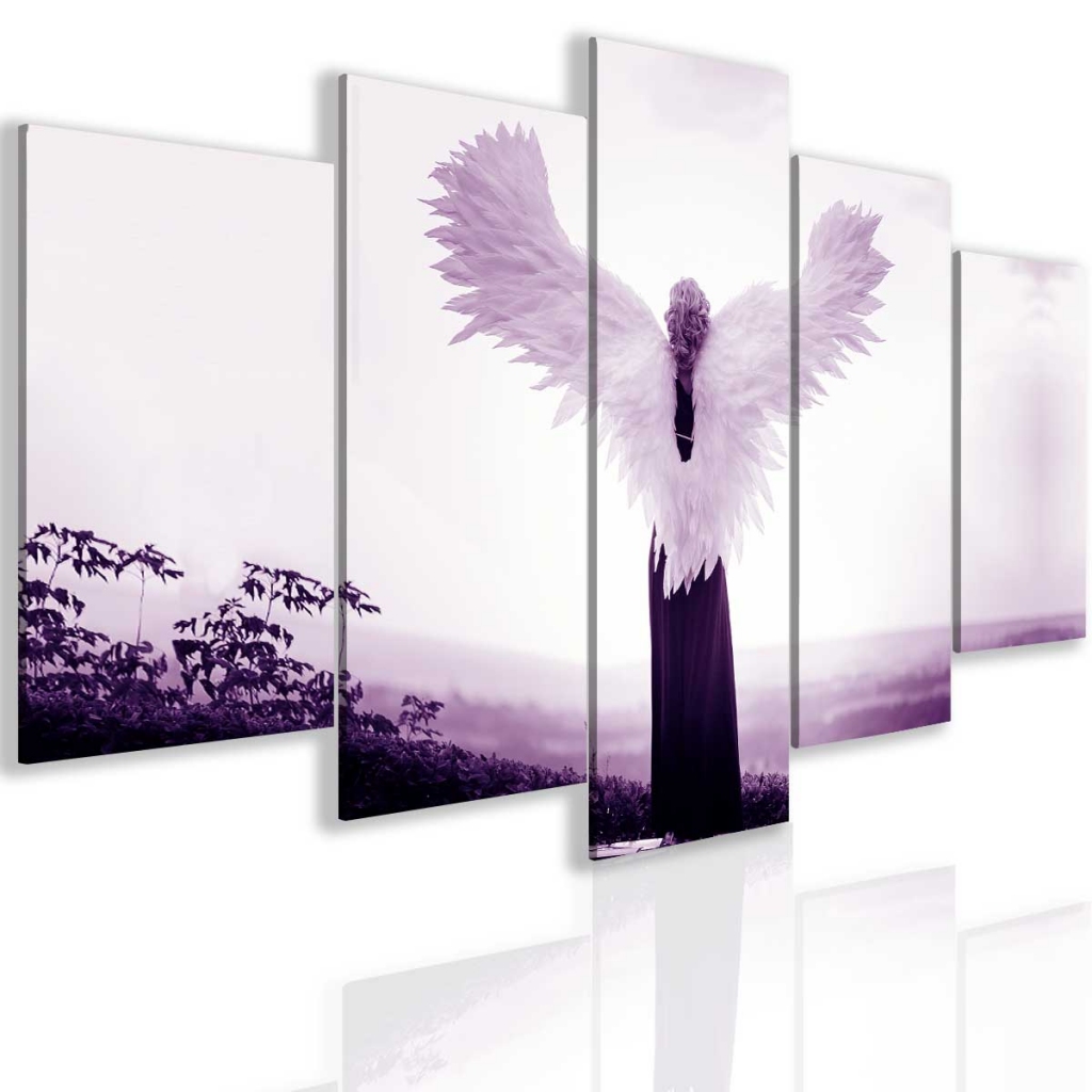 Pětidílný andělský obraz Velikost: 200x100 cm