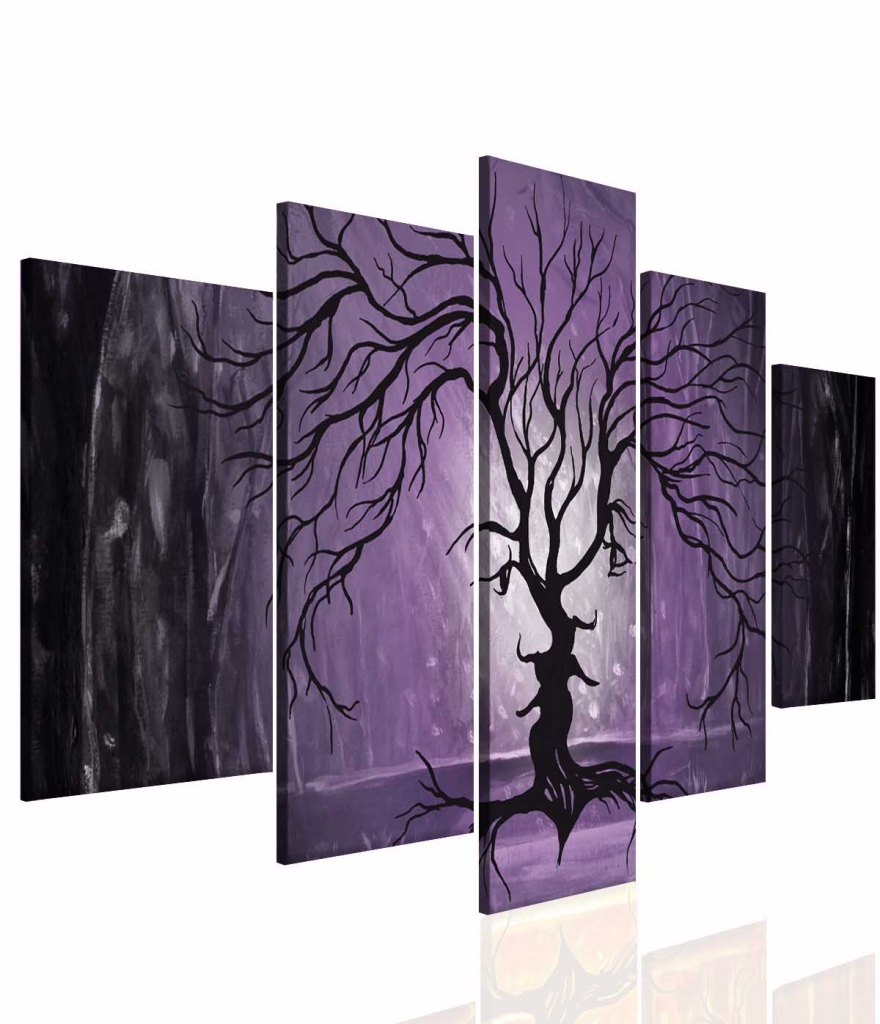 Pětidílný obraz - Láska stromů Velikost: 150x80 cm