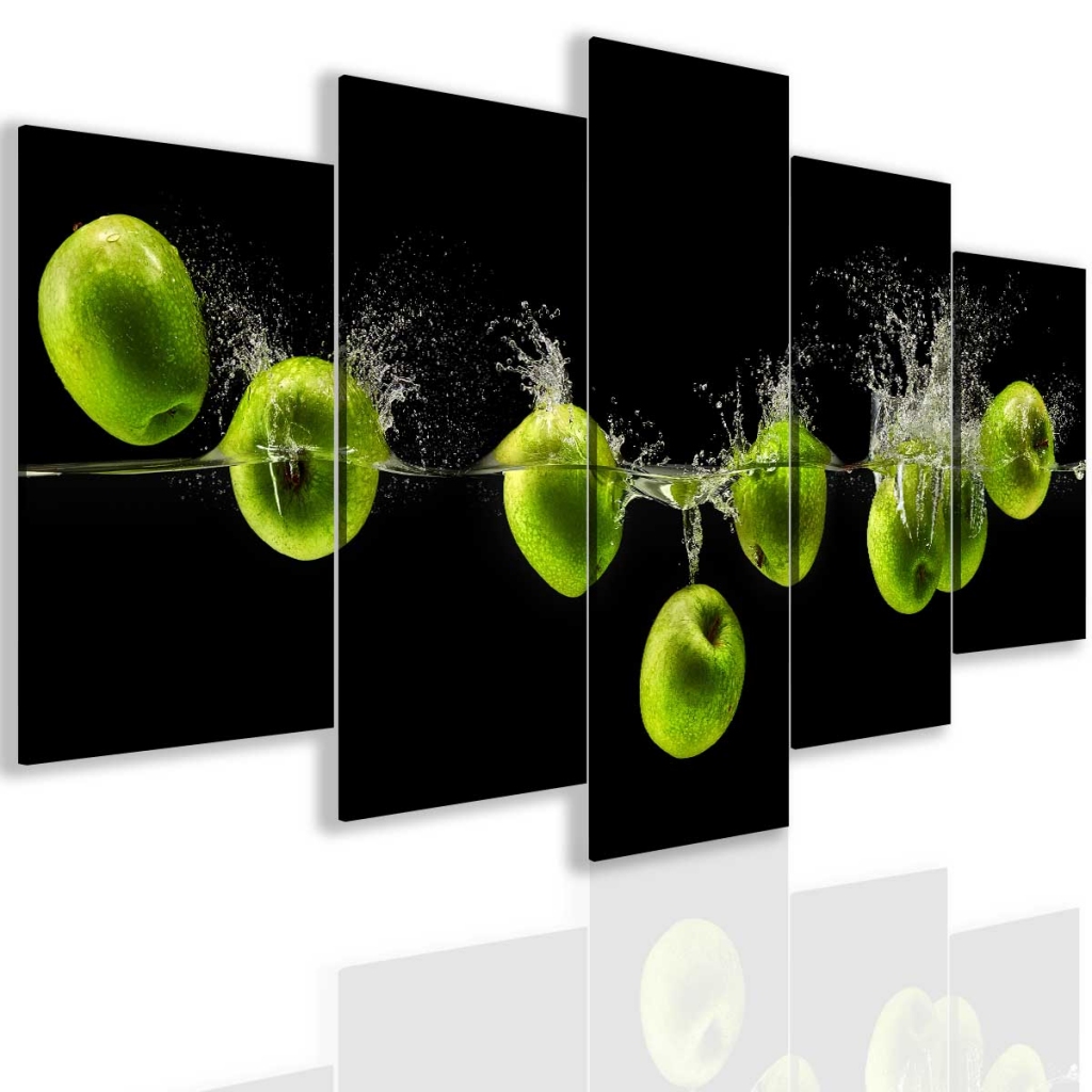 Pětidílný obraz jablka Velikost: 200x100 cm