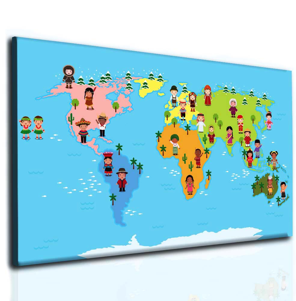 Světová mapa pro děti Velikost: 150x90 cm