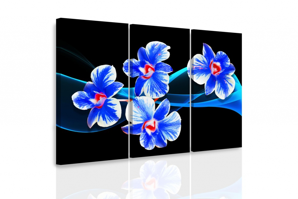 Vícedílný obraz - Orchidej na vlnách Velikost: 120x80 cm