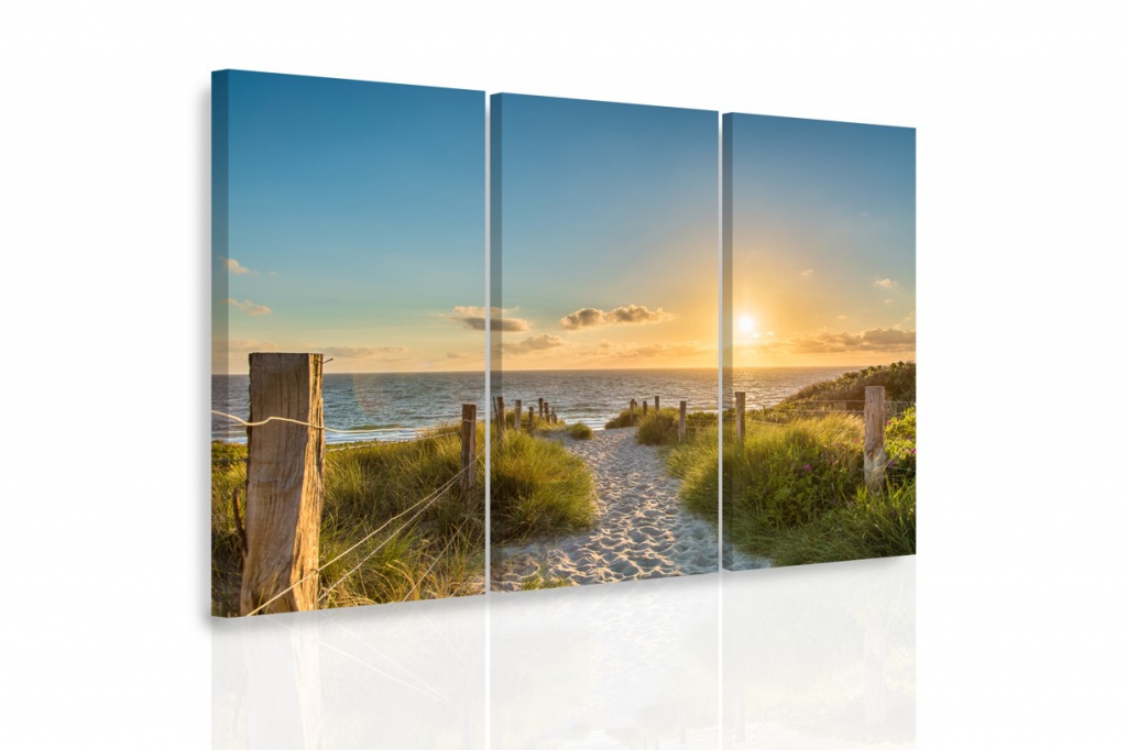 Vícedílný obraz - Pěšinka na pláži Velikost: 150x100 cm