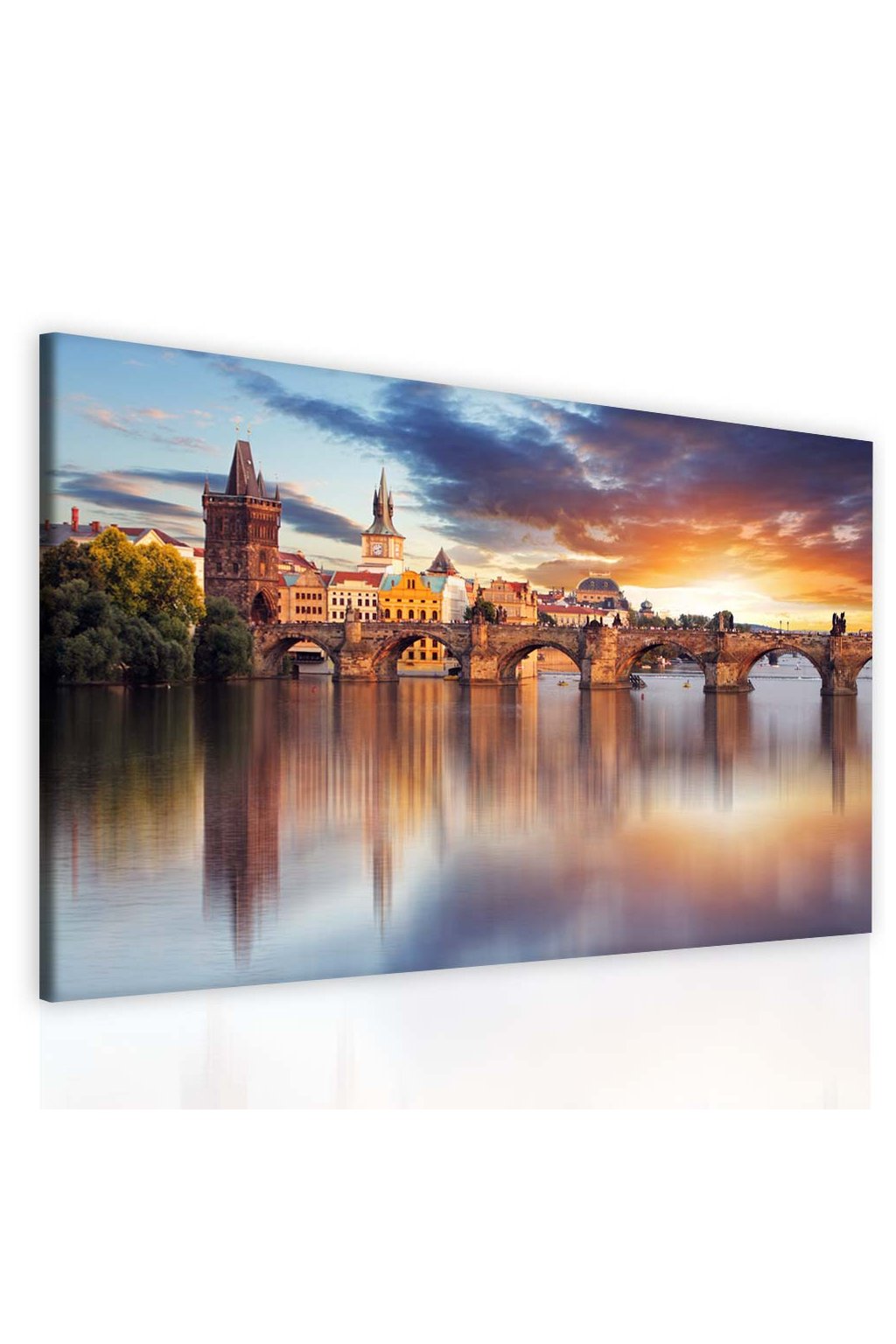 Obraz Karlův most při západu Velikost (šířka x výška): 120x80 cm