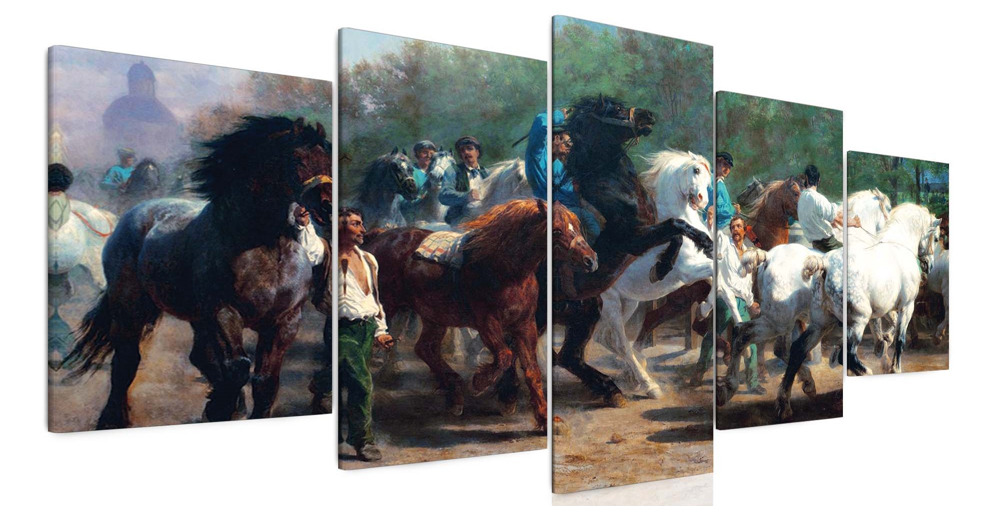 Obraz - stádo koní Velikost (šířka x výška): 100x50 cm