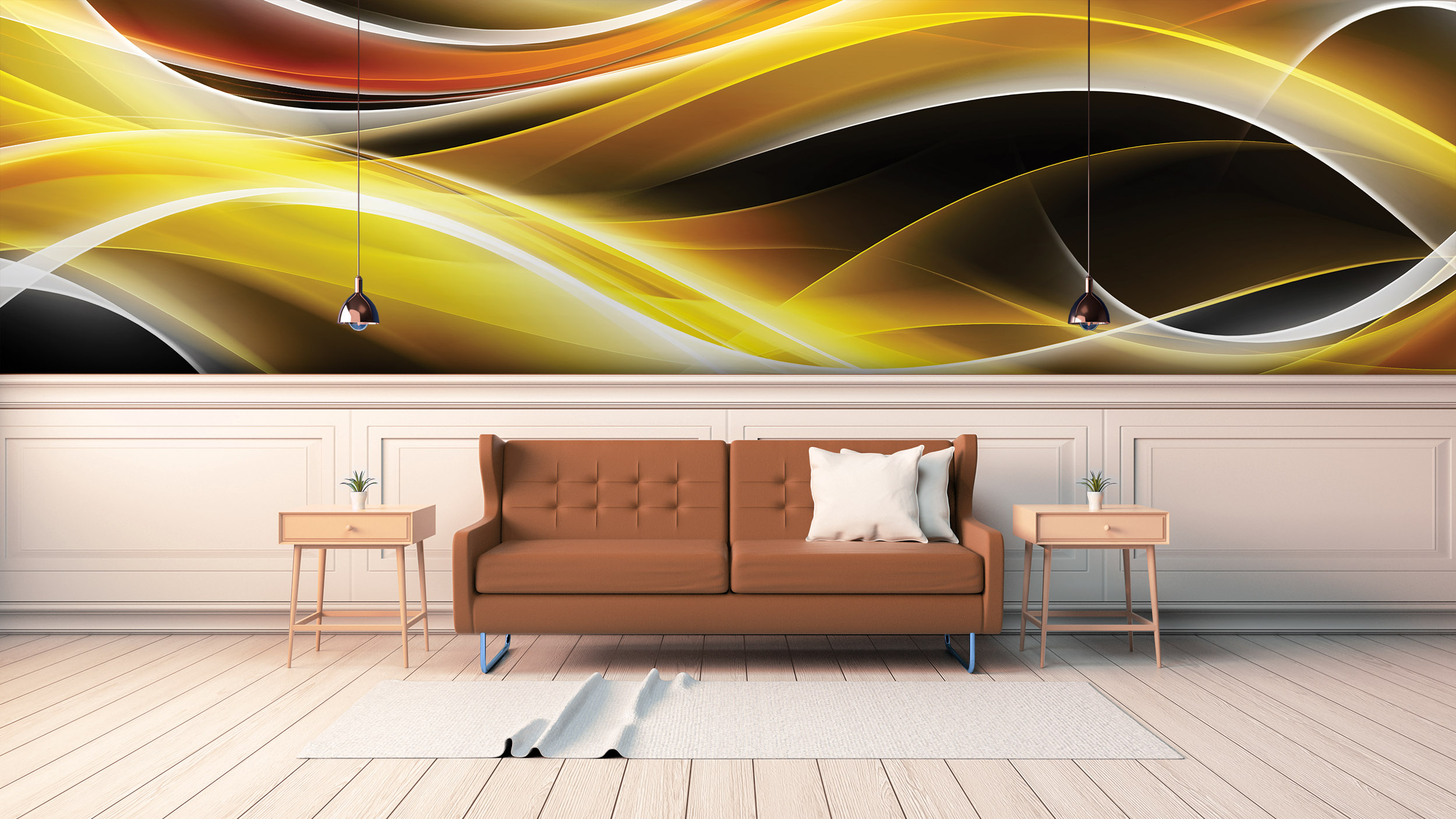 Abstraktní tapeta barevné vlny Vel (šířka x výška): 360 x 260 cm